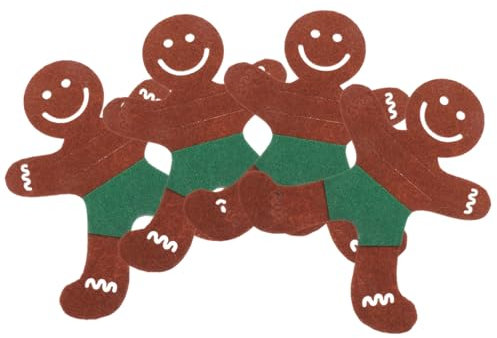BEBEMOKO 4stücke Teiliges Weihnachtsbesteckhalter Im Design Von Lebkuchenmännern Tischdeko Für Festliche Anlässe Schützt Ihr Besteck Schafft Festliche Atmosphäre Beim Abendessen