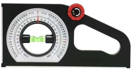 DTREELS Angle Finder Tool Inclinometer, Portable Universal Slope Measuring Ruler Multifunction Angle Rotary Dual Gauge, Meter Scale