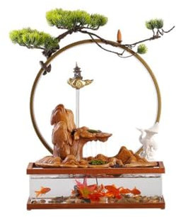 Decoraciones De La Casa Fuentes de sobremesa Adornos creativos for Tanque De Agua De Peces, Agua Circulante, Rocalla, Fuente De Escritorio, Sala De Estar, Estudio, Fuente Decorativa Fuente De Escritor