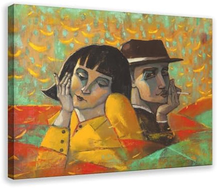 XYSWDD Gemälde für Paare, romantische Wandbilder, moderne Leinwandkunst, Wanddekoration, Poster, Zuhause, Bar, Restaurant, Garage, Café, Geschenk, 20 x 30 cm