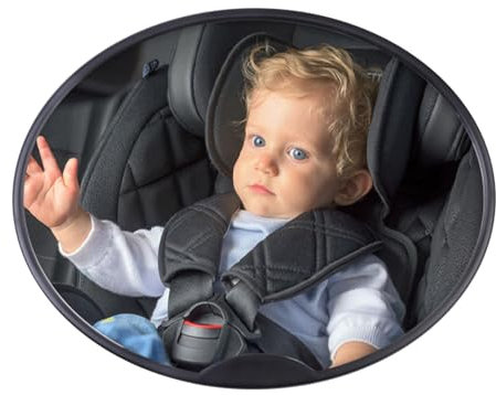Specchietto per Bambini per Sedile Posteriore | Specchietto Posteriore per Seggiolino Auto,Monitor Viaggio Sicuro 360° Regolabile Antiscasso con Ampia Visuale per Veicoli in Movimento