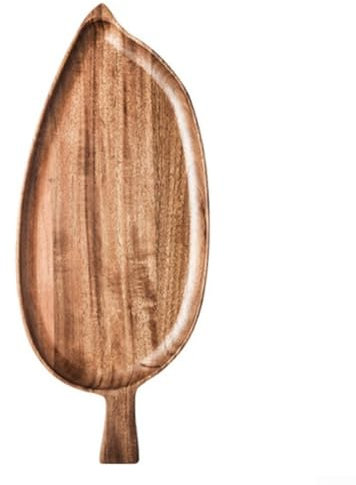 Japanese Design Wooden Food Plate Perfect for Sushi, Desserts, and Everyday Serving (L)
