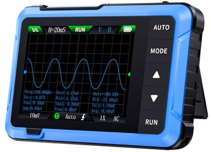 Uqezagpa Osciloscopio digital portátil DSO510 generador de señales multifunción portátil con USB