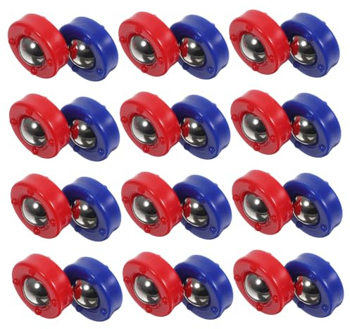 iplusmile 24 Stück Shuffleboard Pucks aus Stahl und Kunststoff für Desktop Interaktives Kleiner Bowling Spielset mit Ausreichend Pucks für Stundenlangen Spielspaß
