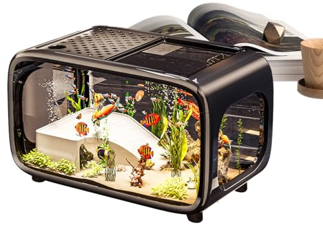Kleines Aquarium - Kleines Landschafts-Aquarium für Kampffische | Acryl Behälter für Kampffische Schildkröten Wasserpflanzen-Landschaftsdisplay