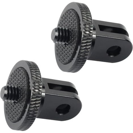 HEALSOPTHY 2 Stück Stativadapter 1/4-zoll-20 Aluminiumlegierung Kamera Stativhalterung für Action Kameras Zubehör