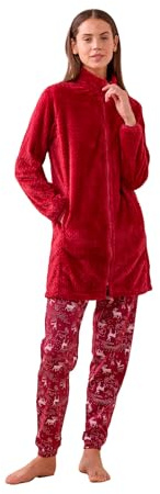Noidinotte - Vestaglia Donna Invernale Coral e Eco Pelliccia