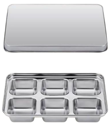 1 vassoio in acciaio inox 304 con coperchio, grande stampo per ghiaccio, cocktail, alimenti per bambini e snack, adatto al congelatore e alla lavastoviglie, adatto al congelatore e alla lavastoviglie