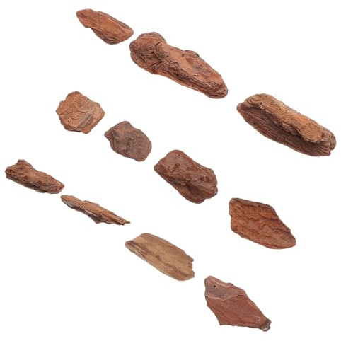 ibasenice Natural Pine Bark 100G 30-50Mm Wood Chips for Fairy Garden Diorama and Educational Display, Miniature Landscape Craft Supplies