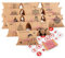 Anstore Advent Calendar Box, Christmas Kraft Paper Gift Box and 24 Self-adhesive Stickers, Advent Calendar Set Ideal for Jewellery, Sweets, Money Gifts and Personalised DIY Advent Calendar 2023