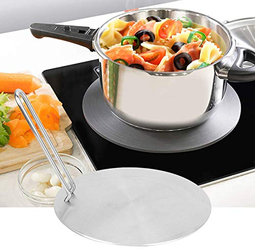 Rehomy Heat Diffuser Plate Stainless Steel Heat Diffuser Induction Plate Adapter Converter Gas Electric Cooker Plate(20cm)