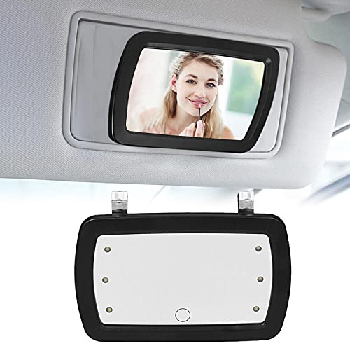 Car Sun Visor Mirror with LED Lights, Makeup Sun-Shading Cosmetic Mirror for Various Cars & Trucks