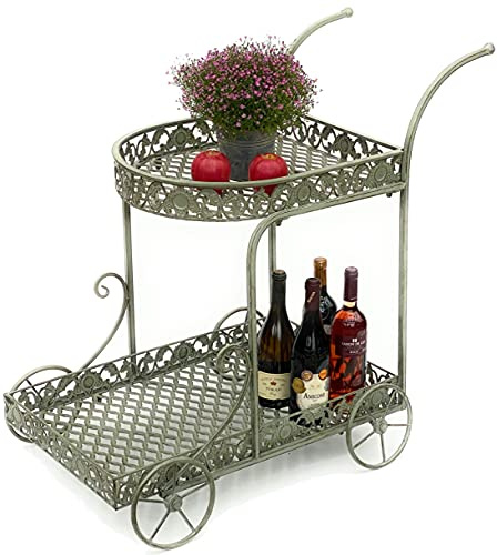 DanDiBo Serveringsvagn metall 93979 köksvagn 70 cm rullvagn husbar tevagn vintage antik