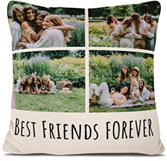 Coussins en polaire personnalisés avec votre propre photo et texte | Coussin photo personnalisé avec remplissage | Créez votre propre coussin photo | Coussins imprimés recto-verso pour cadeau photo (4