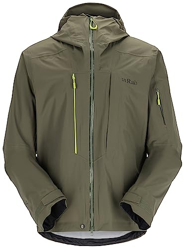 Rab Men's Khroma Kinetic Waterproof Breathable Jacket for Skiing & Mountaineering - Army - Medium