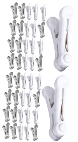 MAGICLULU 64pièces Pince à Linge Antidérapante pour Vêtements Clips De Séchage Multipurpose Et Résistants Au Vent pour Maison Et Extérieur