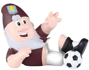 FOCO Officially Licensed Aston Villa FC Sliding Tackle Football Garden Gnome