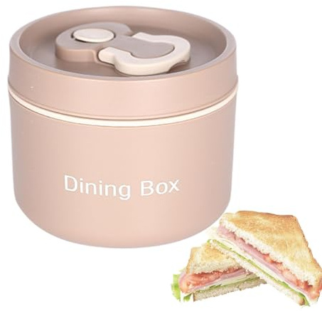 Récipient alimentaire isotherme – Boîte à déjeuner isotherme | Pot alimentaire isolé | Pot à déjeuner avec cuillère | Pot à soupe thermique | Récipient pour aliments chauds avec cuillère | Conteneur d