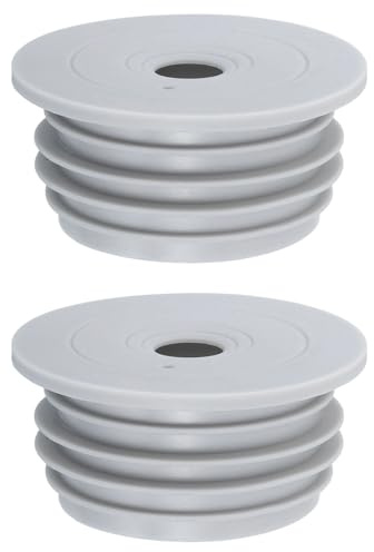 sourcing map 2Pcs Drain Pipe Seal Ring, Silicone Ring Washing Machine Sealing Plug, Anti-Odor Floor Drain Plug Sewer Pipe Seal Ring Sealing Covers for 70-75mm PVC Drainage Pipes, Gray