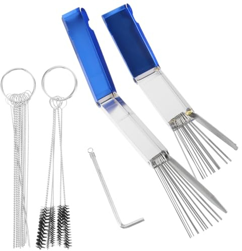 Cabilock 1 Set Set Di Attrezzi Per La Pulizia Strumento Per La Pulizia Della Punta Della Torcia Spazzola Del Carburatore Detergente Per Carburatore Acciaio Inossidabile