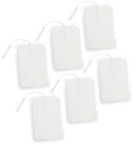 10 Stück Weiße Elektrodenpads mit Silikon, Klebepad für Massagegerät | Vliesstoff, Geringe Impedanz und Weniger Reizung, Packung für Sport und Fitnessanwendungen