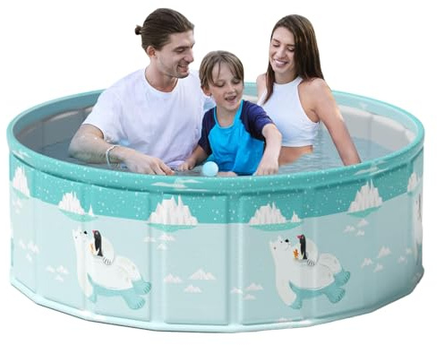 Piscina gonfiabile per cani, piscina pieghevole per cani, non gonfiabile, vasca da bagno rigida, accessori per vasca da bagno portatile per giochi all'aperto