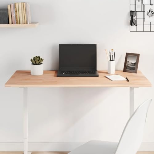 HETFTJN Rechteckige Tischplatte 100x60x1,5 cm aus massivem Buchenholz Modernes Naturdesign für Bartisch Schreibtischplatte Küche Beistelltisch Balkon und Home Office