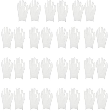 LOORGVEL Guantes de Algodón Claros Hidratantes para Mujer, Talla L Económica, Longitud 21 Cm, 15 Pares para Cuidado y Reparación de Manos Secas y Agrietadas Durante la Noche