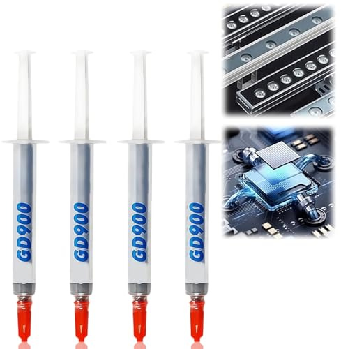 4PCS 3g High-Performance Thermal Paste for CPU, Thermal Grease with High Conductivity, Reliable Conductive Glue & Cooling Paste for IC/CPU/All Coolers, Long-Lasting Reliability, Broad Compatibility