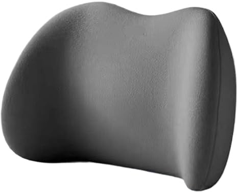 PAUWYEHC Car Sleeping Headrest Appuie-tête de Voiture, Soutien Lombaire, Coussin d'épaule, Dossier en Coton à mémoire Forme(Lumbar Pillow Grey)