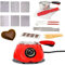Total Chef Chocolate Melting Pot 8.8 oz (250 g) Fondue Set Electric Chocolate Melter DIY Candy Maker with 32-Piece Accessory Kit for Romantic Dinner Sleepover Birthday Party Red