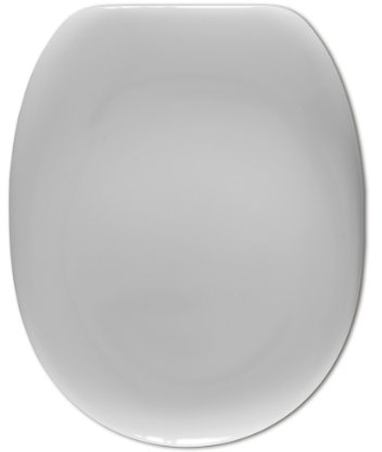 Hamberger 98A101E0402Y WC-Sitz Fjord weiß mit Deckel und Excenterbefestigung aus Edelstahl