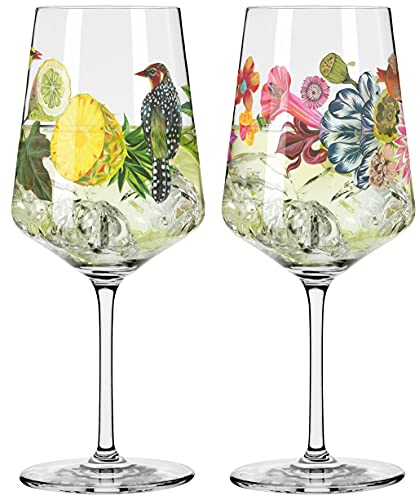 Dekomiro Ritzenhoff 2er Set Sommertau Hugo Aperitifglas #5+ #6 mit Glasreinigungstuch