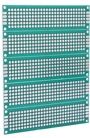 Tyenaza Scheda per prototipazione PCB, Scheda a Circuito Stampato, 2x8cm Scheda Universale per Tagliere in Scatola PCB prototipo a Doppio Lato (10 Pezzi)