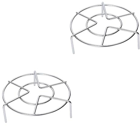 BESTonZON 2pcs Egg Steamer Tray Steam Rack for Pot Stainless Steel Steamer Three Leg Cooking Accessory Kitchen Dishes Bracket
