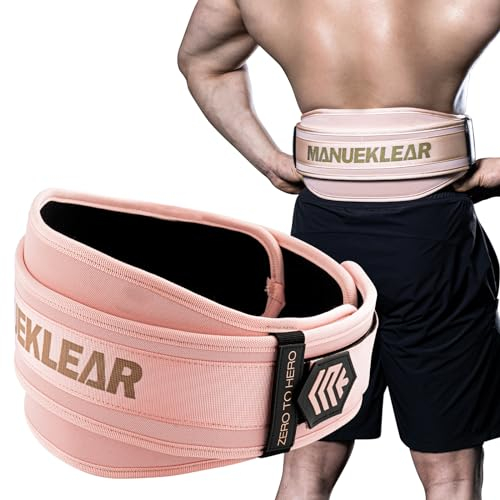 Gewichthebergürtel, Gewichthebergürtel für Damen und Herren, Schnellverriegelung, Rückenstütze für Bodybuilding, Fitness, Powerlifting, Cross-Training, Kniebeugen, Workout, Übung (Rosa, Größe S