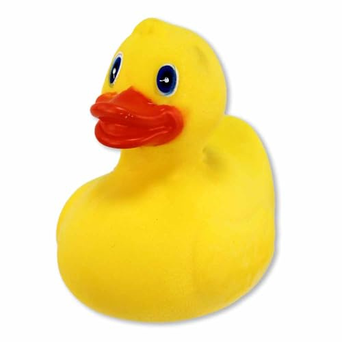 Klassische Badeente – Gelb, Ca. 10 cm Groß, Quietscht auf Druck, Zum Baden oder als Deko (Klassisch, 12, Stück)