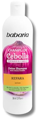 Champu Cebolla Babaria - Champú Cebolla Repair | Shampoo De Cebollas 380ml | Champu Cebollas | Champú Antioxidante | Sin Olores Y Sin Lágrimas | Para El Día A Día
