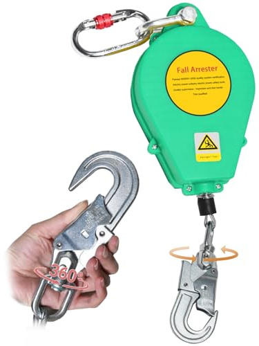 BOVDC Harnais de Securite Anti Chute Toiture Retractable 10m/15m/20m(10m)