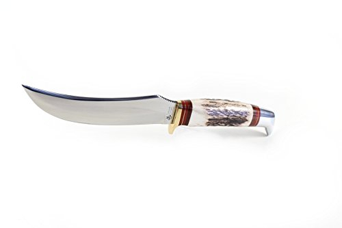 Linder, Outdoormesser, Jagdmesser, 185115, Klingenlänge: 15,2 cm, C60 Klingenstahl, Hirschhorn | Skinner, Messer für, Camping, Abenteur