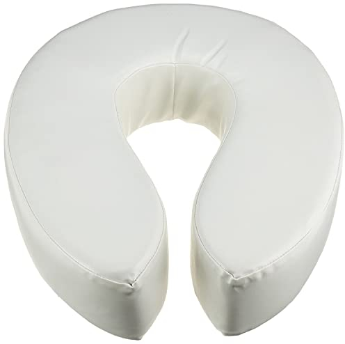 Homecraft Padded Raised Toilet Seat without Lid, Elevated Comfort Toilet Seat Support for Elderly, Handicapped and Disabled Users, White Colour, 5 cm