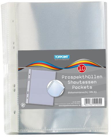 1000 (100x 10Stk) Stylex Prospekthüllen DIN A5