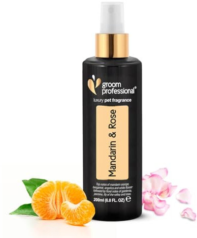 GROOM PROFESSIONAL Exclusive Mandarin & Rose Haustier-Parfüm, Exzellenz in Sachen Haustierpflege, Hundeparfüm mit blumigen Noten, ideal für die Anwendung zwischen den Waschgängen, Made in The UK,