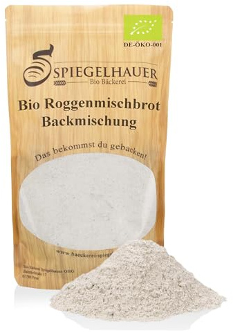 Bio Roggenmischbrot Backmischung 500g inkl. Hefe Roggen Dinkel I vegan leckeres Sauerteigbrot selber backen