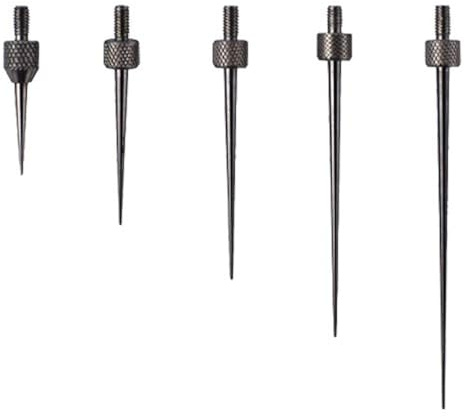 Needle Point Contact Points Set R0.3 for Depth Gauge Dial Indicator M2.5 Thread (13/22/30/40/50 mm Long)