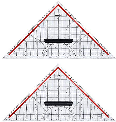 Rumold TZ- und Geometriedreieck (2X Geometriedreieck, transparent)