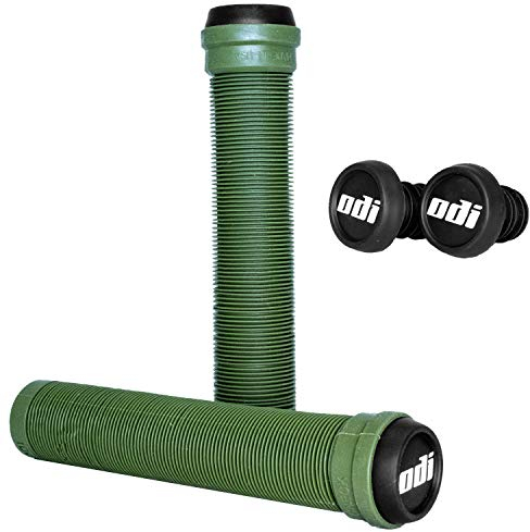 ODI SLX Soft BMX Dirt Stunt-Scooter Griffe 160mm mit Barends + Fantic26 Sticker (Olive)