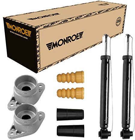 Monroe 2 Stoßdämpfer Hinten + Domlager und Staubschutz für A4 A4 Avant