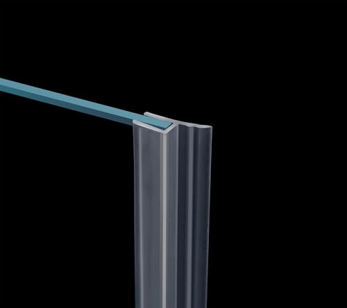 Glass Door Side Seal Strip 100” Frameless Shower Door Sweep for 1/2 Framelss Glass Door