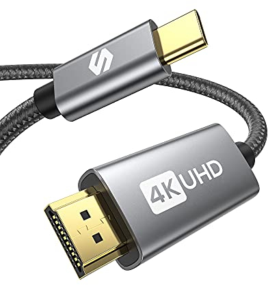 Silkland 4K USB C auf HDMI Kabel 2M, (Thunderbolt 4/3 Kompatibel) USB C to HDMI Kabel für iPhone 15/Pro/Pro Max/Plus, MacBook Pro/Air, iMac, iPad Pro/Air, Galaxy S8-S24, Pixelbook, Dell XPS